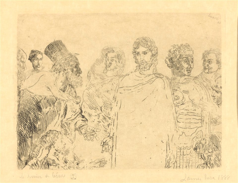 Caesar's Denarius, print by James Ensor, 1888, Prints Department, Royal Library of Belgium, S. III 68836