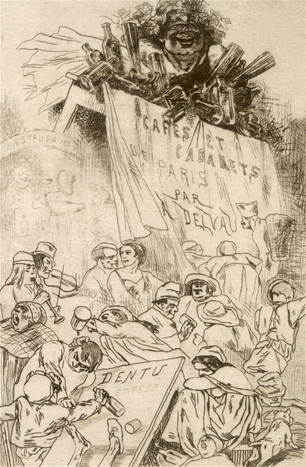 Cafés et cabarets de Paris, 1862