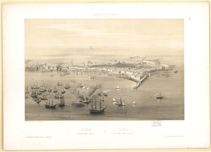 Cadix, vue prise au-dessus du port LCCN2003688887