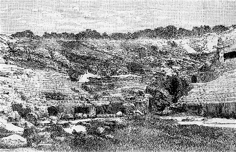 Cagliari – Rovine dell’Anfiteatro (xilografia)