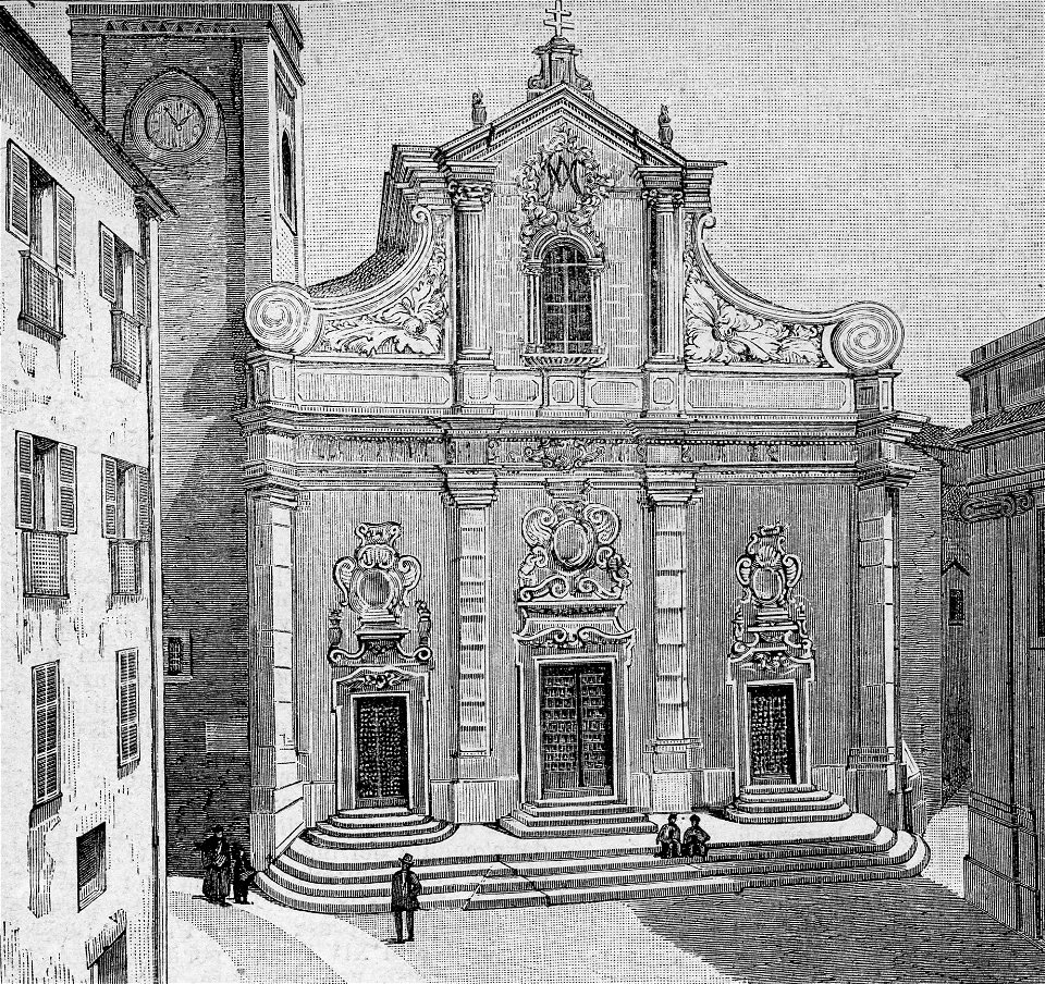 Cagliari – Il Duomo (xilografia) - Free Stock Illustrations 