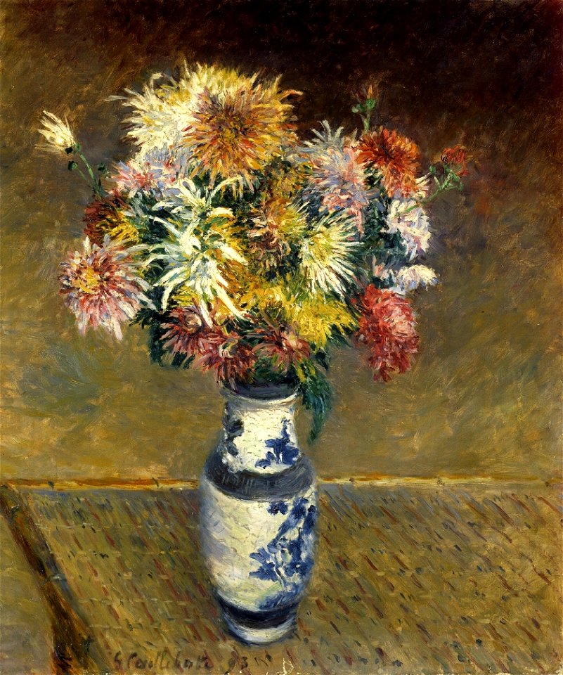 Caillebotte - Chrysanthemums in a Vase, 1893