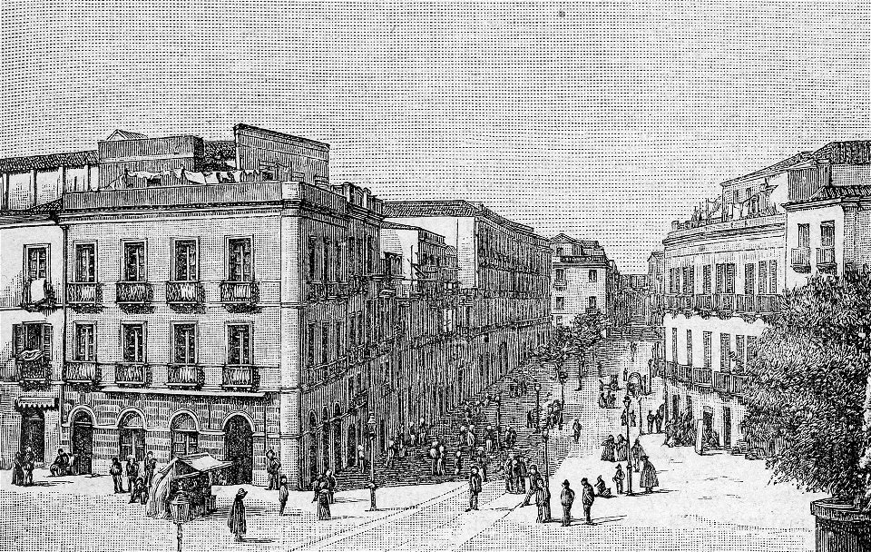 Cagliari – Corso Vittorio Emanuele (xilografia)