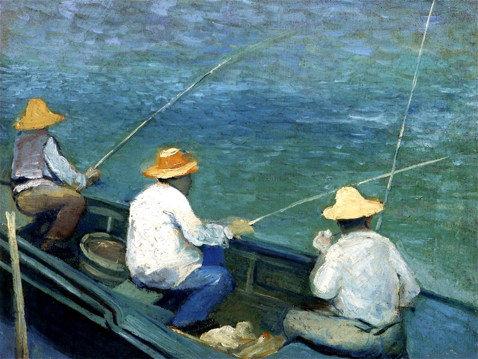 Caillebotte - Three Fishermen in a Boat, 1888