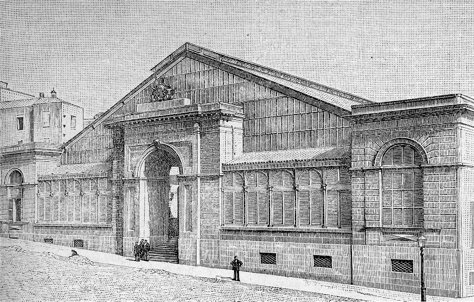 Cagliari – Ingresso principale al mercato (xilografia)