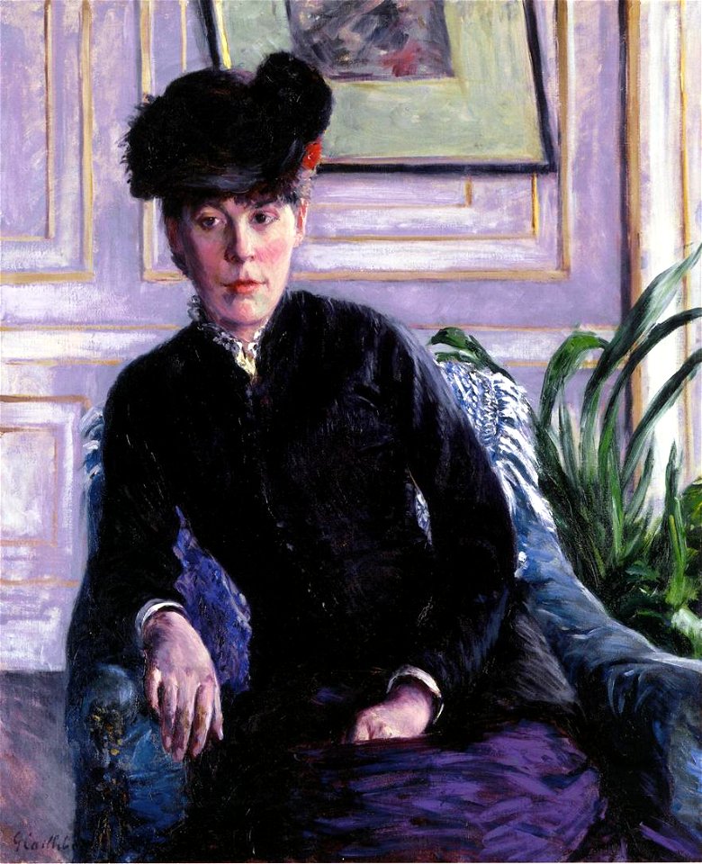 Caillebotte - Portrait of a Young Woman in an Interior, circa 1877