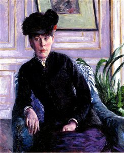 Caillebotte - Portrait of a Young Woman in an Interior, circa 1877