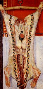Caillebotte - Calf in a Butcher Shop, circa 1882