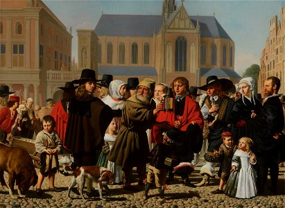 Caesar van Everdingen - Diogenes Looking for an Honest Man (Portrait Historié of the Steyn Family) - 39 - Mauritshuis