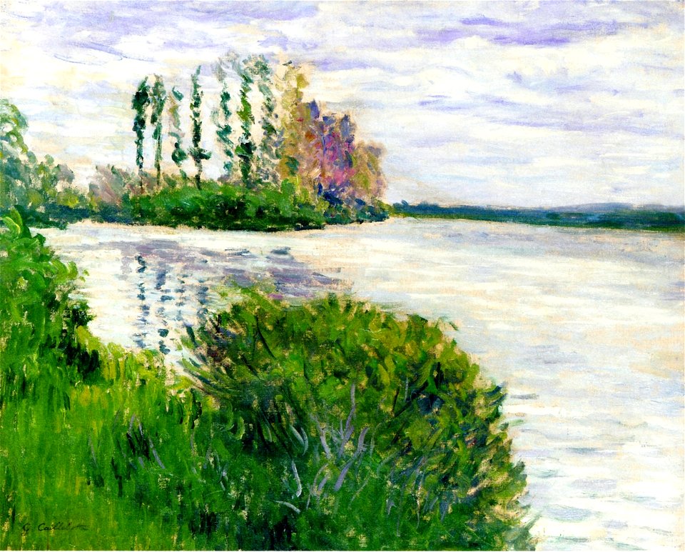 Caillebotte - The Seine and the Point of Ile Marande, circa 1890-1891