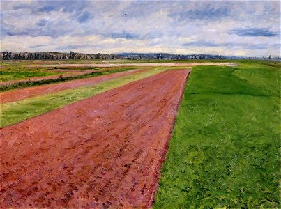 Caillebotte - Landscape - Study in Yellow and Rose, 1884