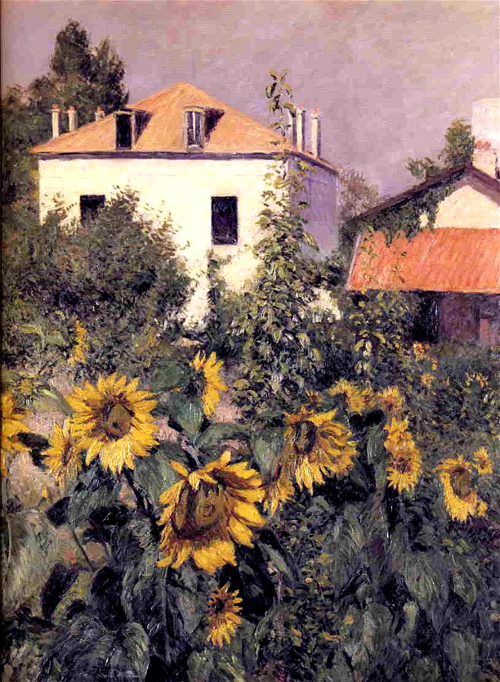 Caillebotte - Sunflowers, Garden at Petit Gennevilliers, circa 1885