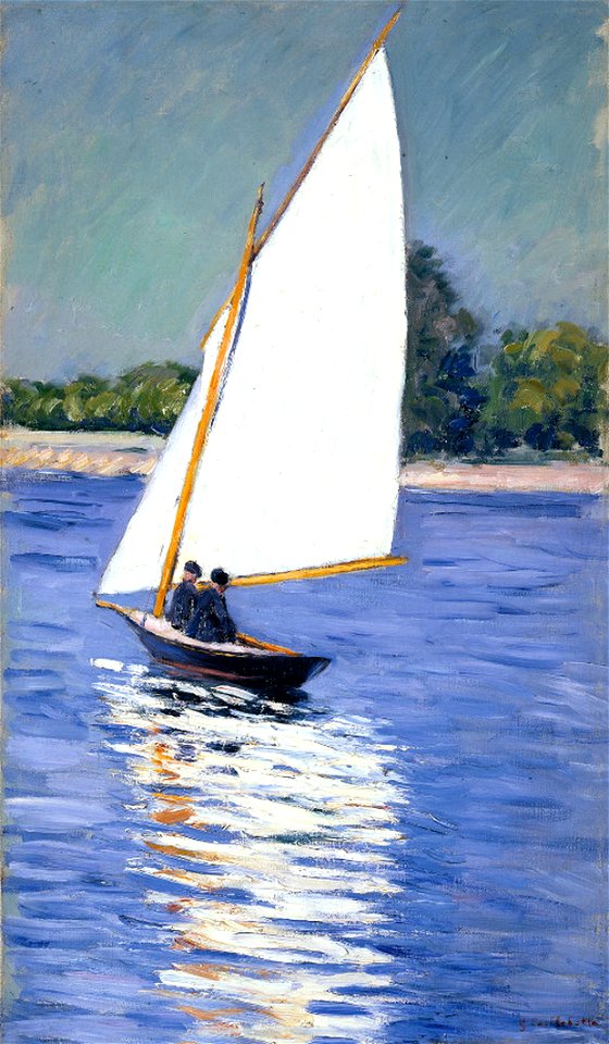 Caillebotte - Voilier sur la Seine