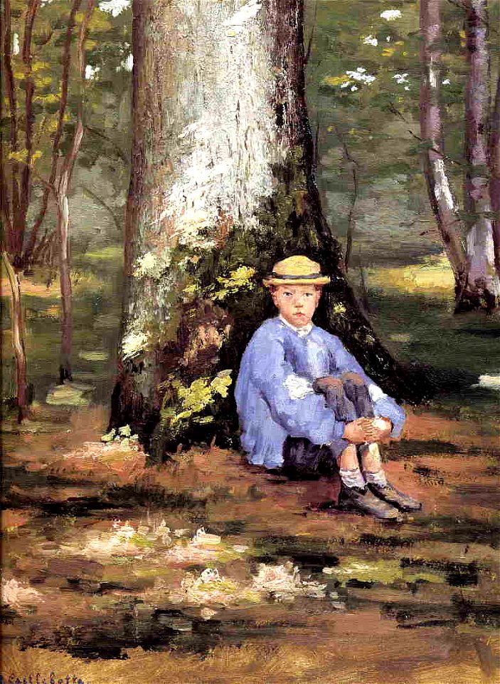 Caillebotte - Yerres, Camille Daurelle under an Oak Tree, circa 1871-1878