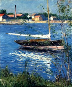 Gustave Caillebotte - Bateau au mouillage sur la Seine à Argenteuil