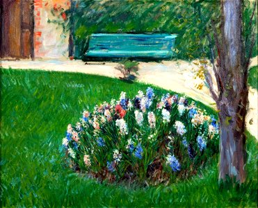 Caillebotte - Hyacinths, garden of Petit Gennevilliers