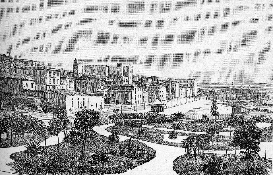 Cagliari – Via Roma (xilografia)