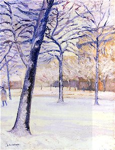 Caillebotte Parc sous la neige