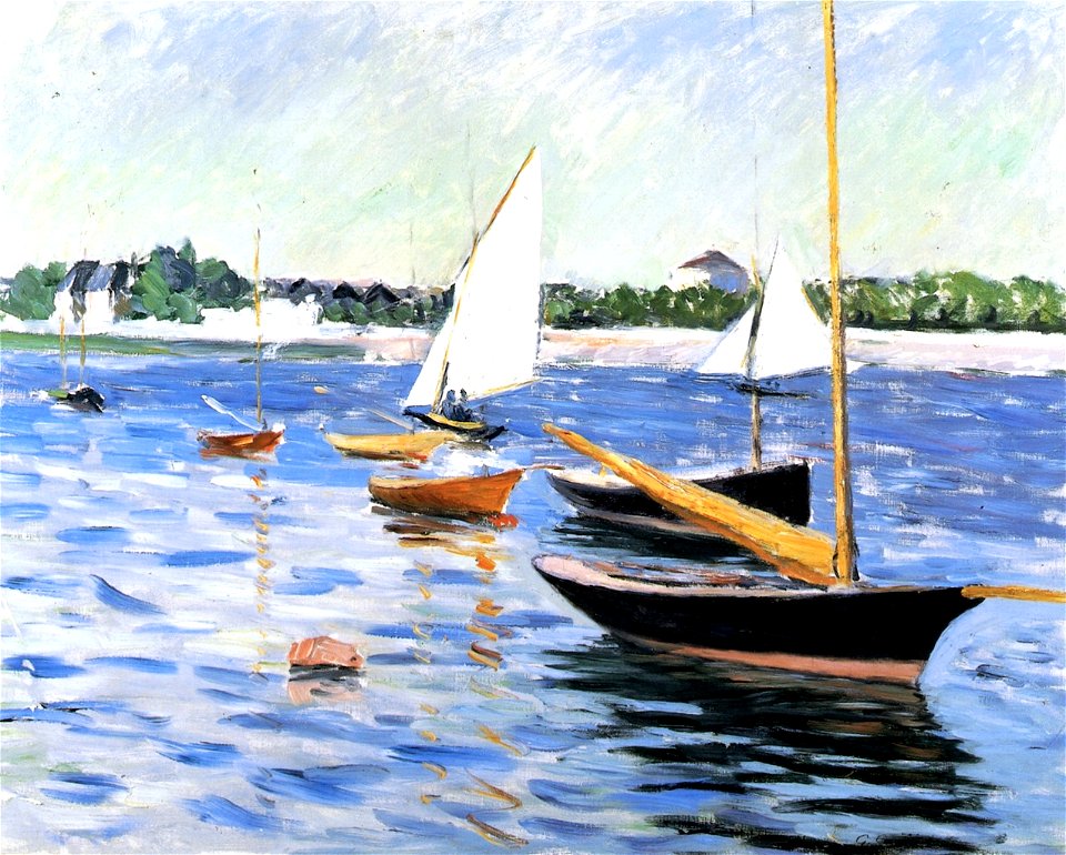 Caillebotte - Sailing Boats on the Seine at Argenteuil, 1890