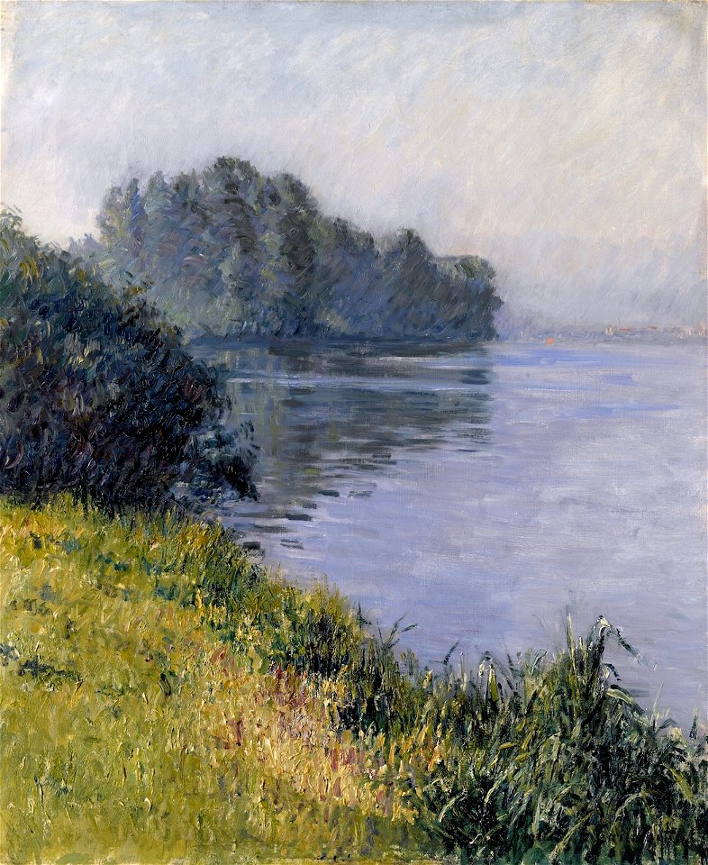 Caillebotte - The Seine at Marante Isle in misty weather, 1891