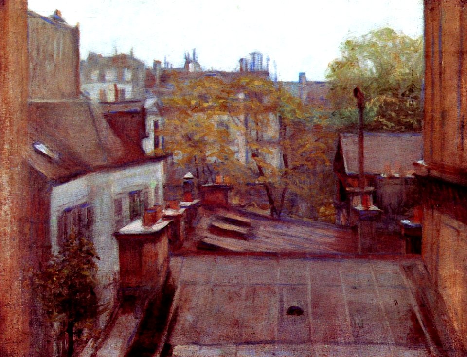 Caillebotte - View of Roofs, Paris, 1878