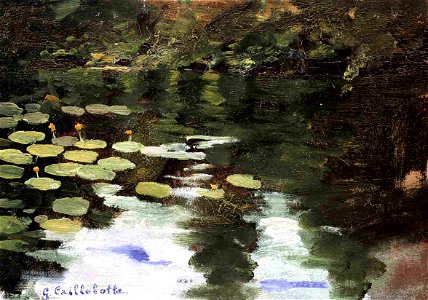 Caillebotte - Yerres, on the Pond, Water Lilies, circa 1871-1878