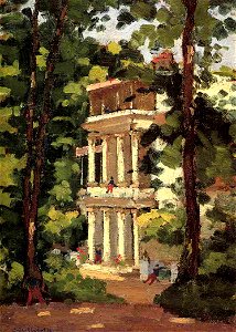 Caillebotte - Yerres, Colonnade of the 'Casin', circa 1870