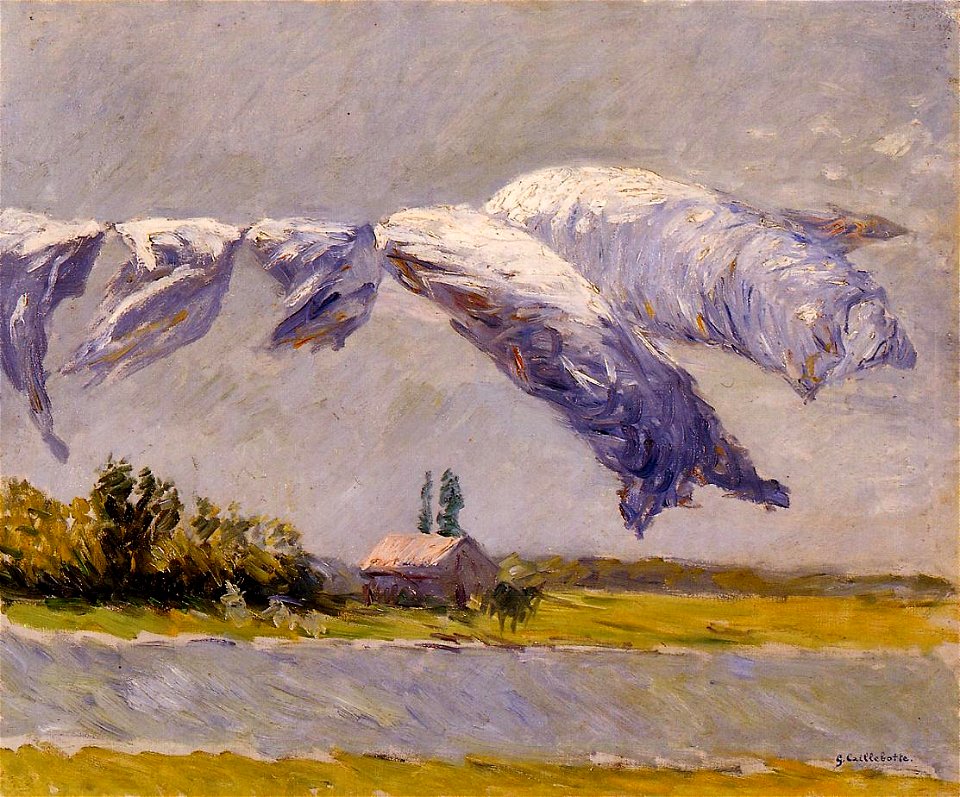 Caillebotte - Laundry Drying, Petit Gennevilliers, 1892