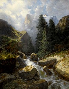 Alexandre Calame Rosenlaui 1858 Koller