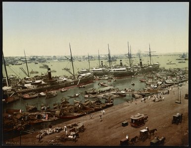 Calcutta. Harbour. Steamers I LCCN2017658181
