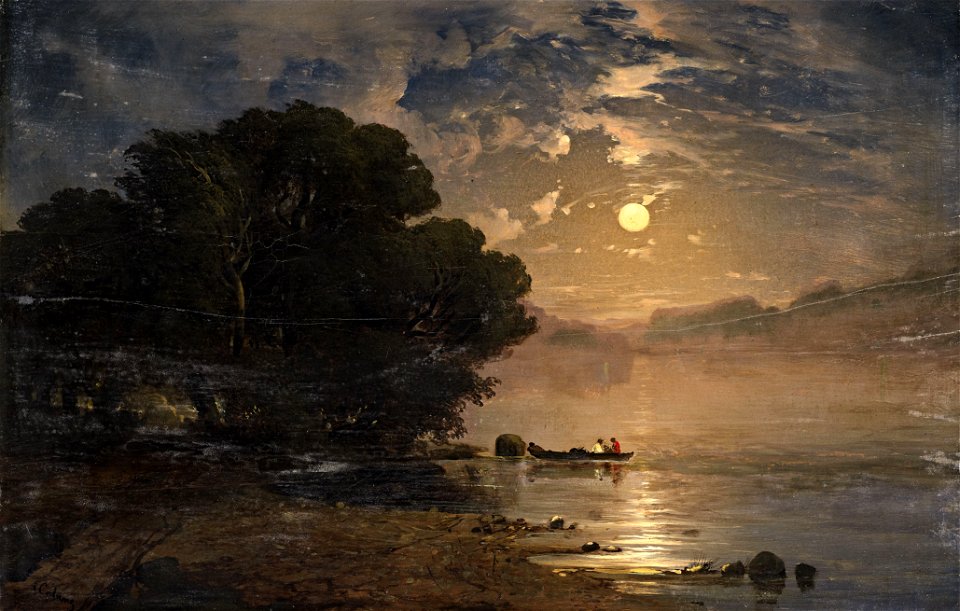 Alexandre Calame - Abendliche Seelandschaft