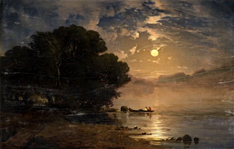 Alexandre Calame - Abendliche Seelandschaft
