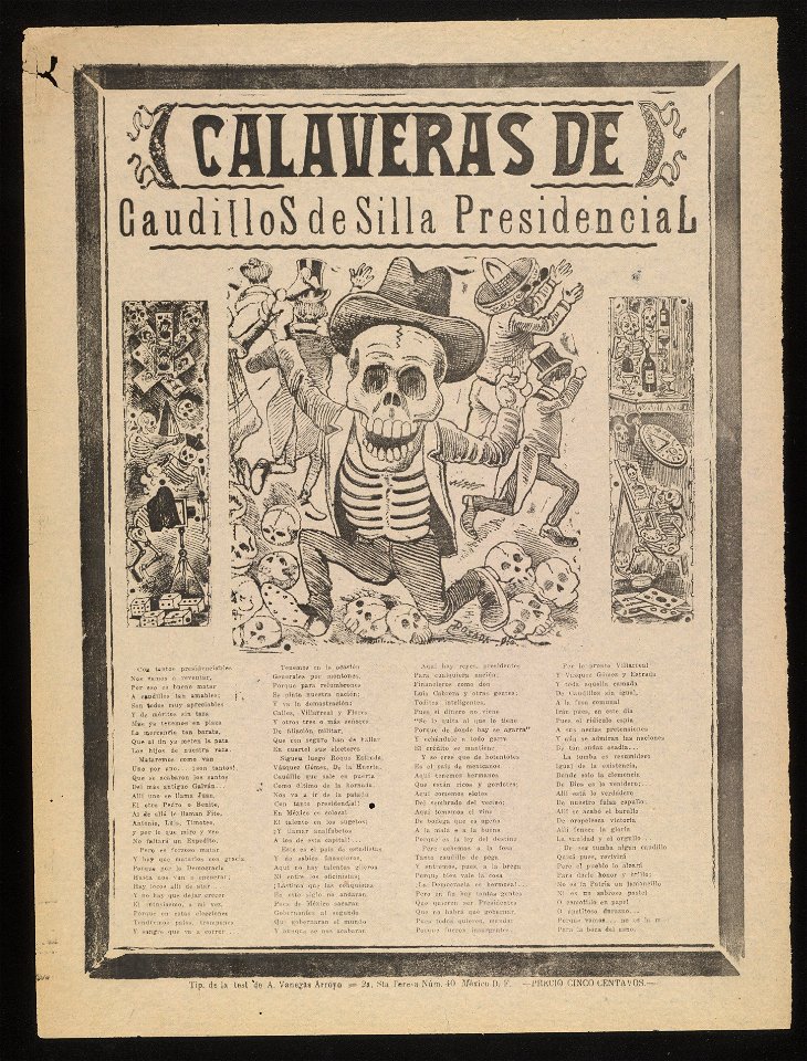 Calaveras de caudillos de silla presidencial LCCN99615957
