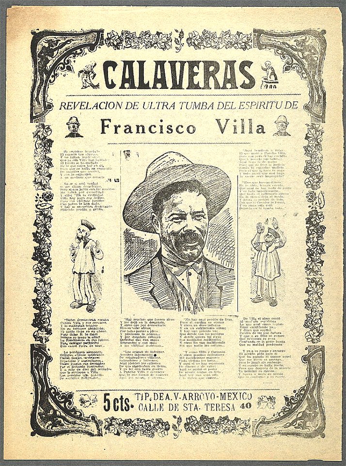 Calaveras, revelación de ultra tumba del espíritu de Francisco Villa LCCN99615835