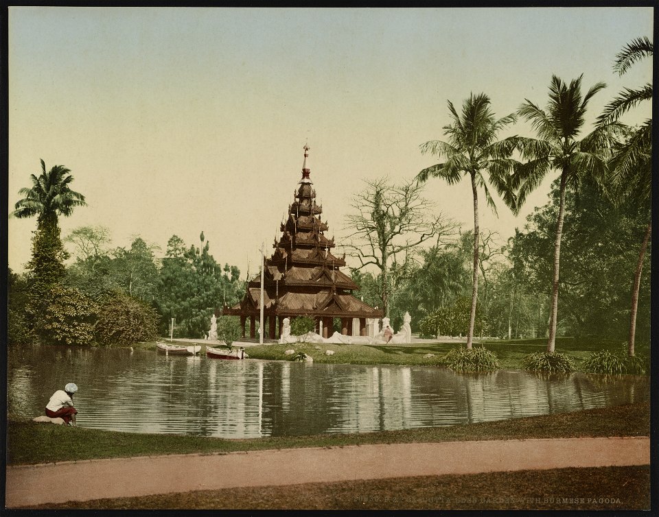 Calcutta Eden Garden with Burmese pagoda LCCN2017658186