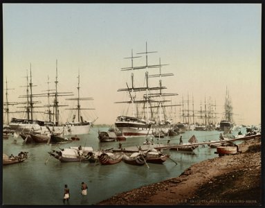 Calcutta. Harbour. Sailing-ships LCCN2017658183
