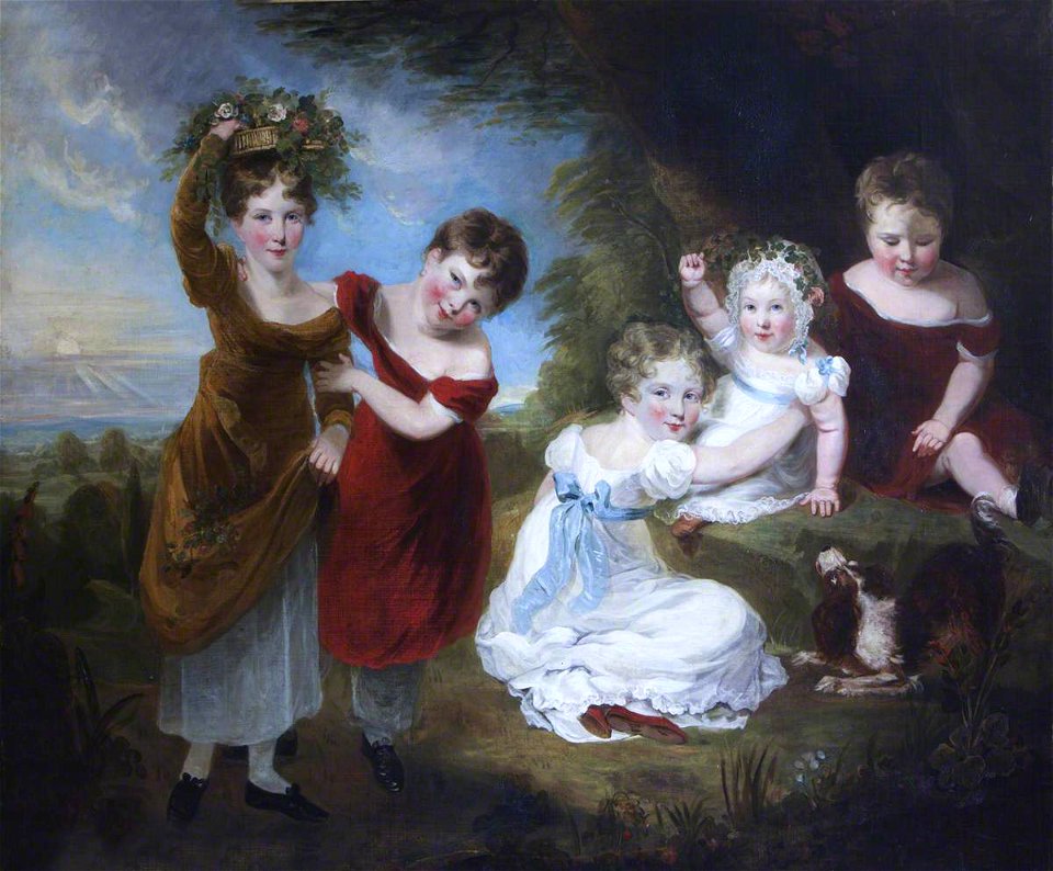 British (English) School - The Children of The Honourable Reverend Henry Cockayne Cust (1780–1861), and Lady Anna Maria Elizabe - 436038 - National Trust