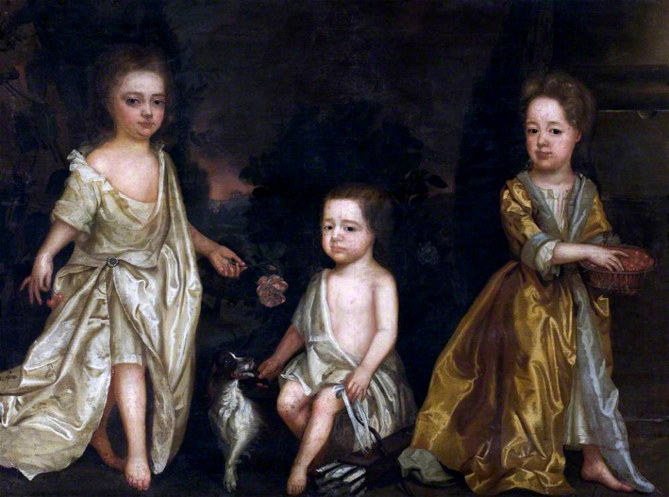 British (English) School - The Three Children, Edward (1694–1727), Elizabeth and Catherine, of Griffith Rice of Newton House an - 869199 - National Trust