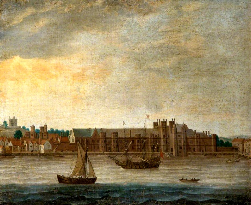 British (English) School - View of the Thames with the Old Palace of Placentia at Greenwich, London - 1257189 - National Trust