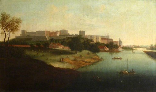 British (English) School - View of Windsor Castle from the River Thames - 515642 - National Trust