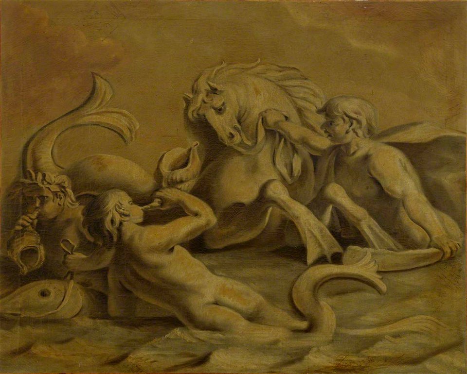 British (English) School - Tritons Blowing Conch Shells - 926862.7 - National Trust