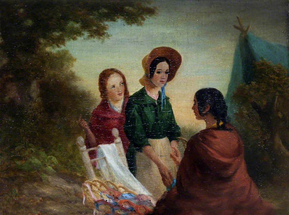 British (English) School - Two Girls Consulting a Gipsy Fortune-Teller - 1401256 - National Trust