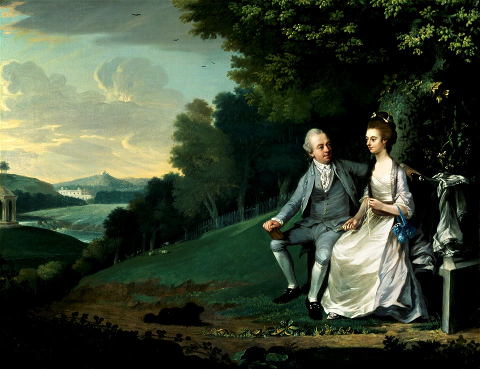 British - Portrait of a Couple, said to be Sir Francis and Lady Dashwood at Wycombe Park - BF.1985.13 - Museum of Fine Arts