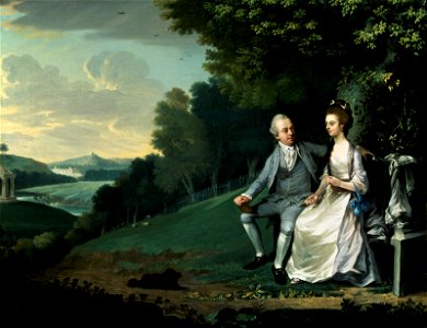 British - Portrait of a Couple, said to be Sir Francis and Lady Dashwood at Wycombe Park - BF.1985.13 - Museum of Fine Arts