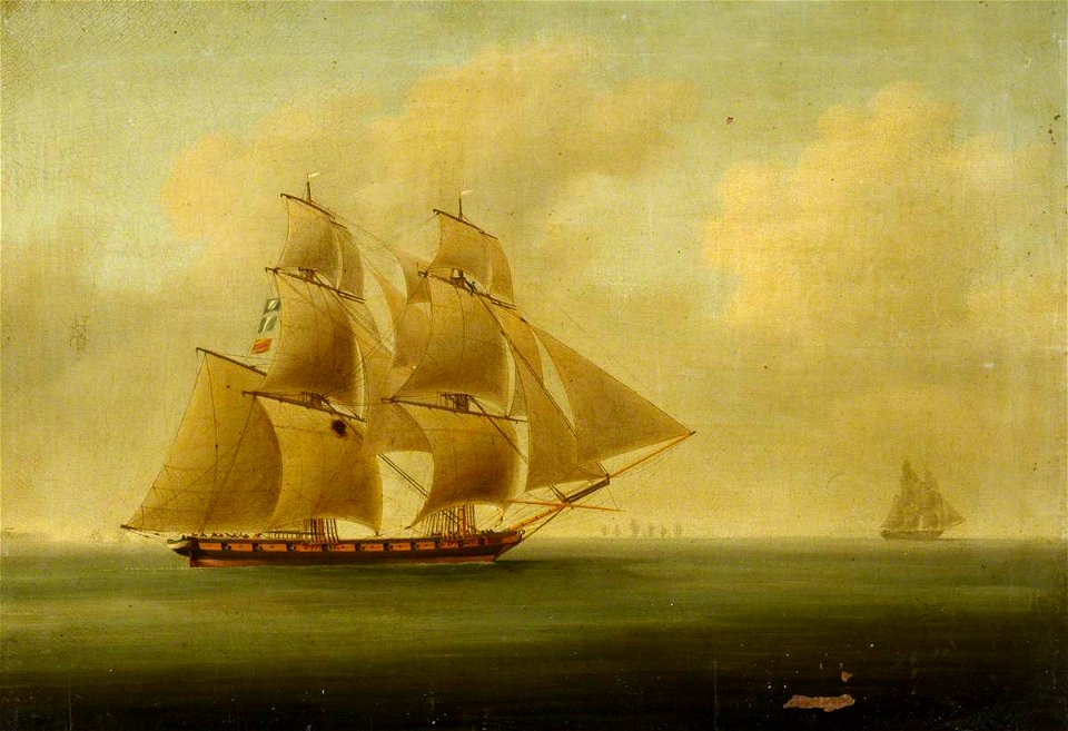 British School - A Brig Signalling - BHC1082 - Royal Museums Greenwich