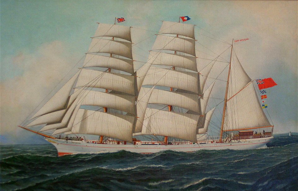 British Barque East African, by Antonio Jacobsen 35780