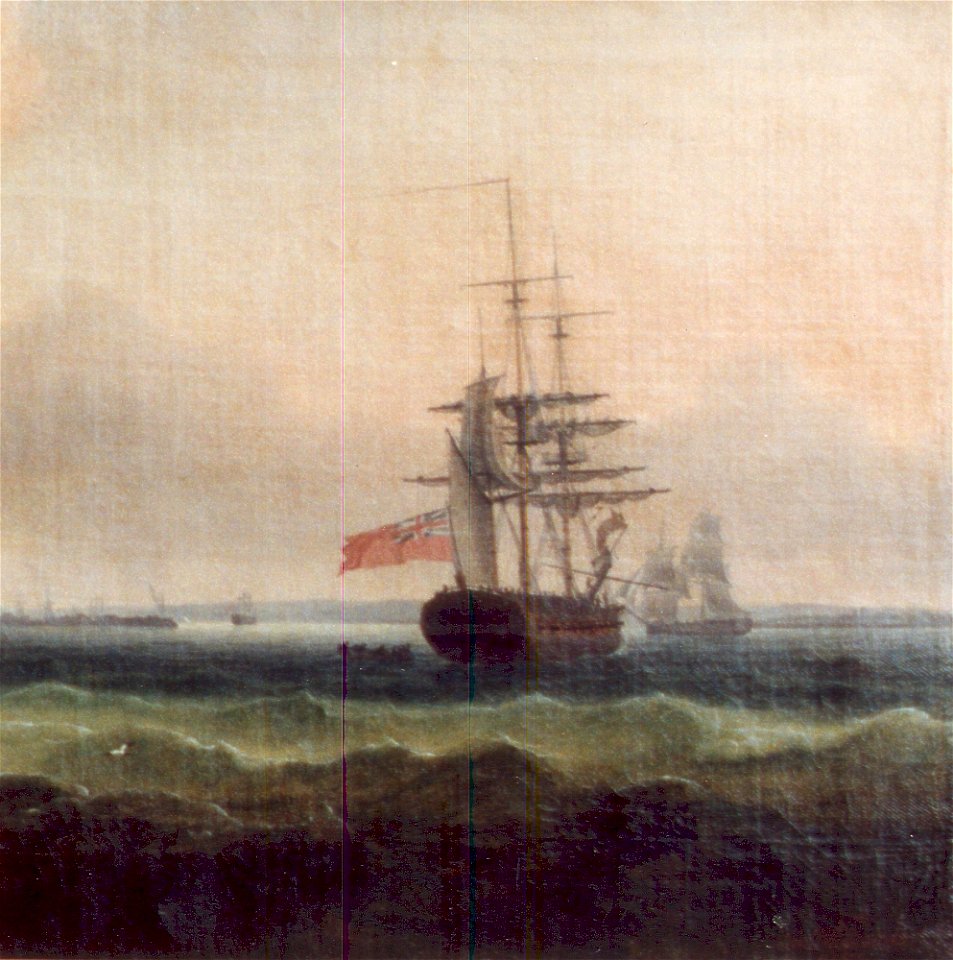 British Frigate Flora, by Thomas Whitcombe