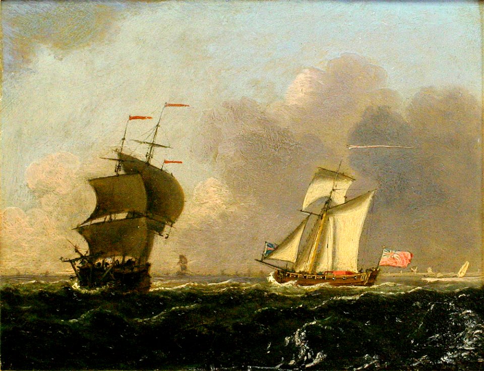 British Admiralty Yacht Underway, by Francis Swaine