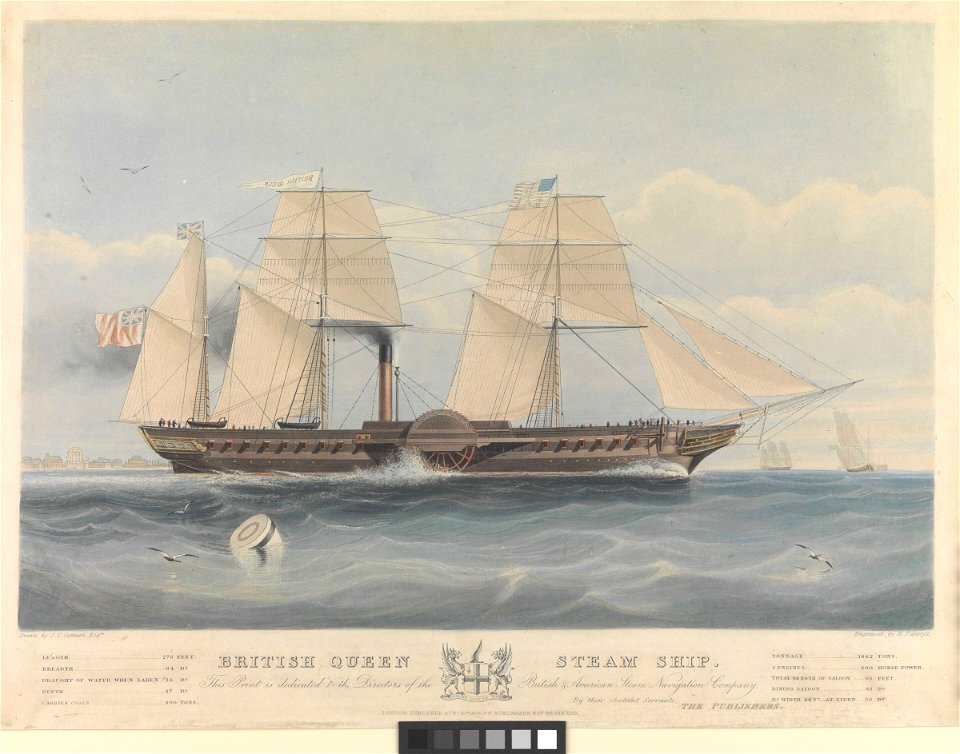 British Queen steam ship - British and American Steam Navigation Company RMG PY0214