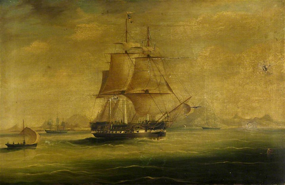 British School - An Indiaman in Eastern Waters - BHC1144 - Royal Museums Greenwich